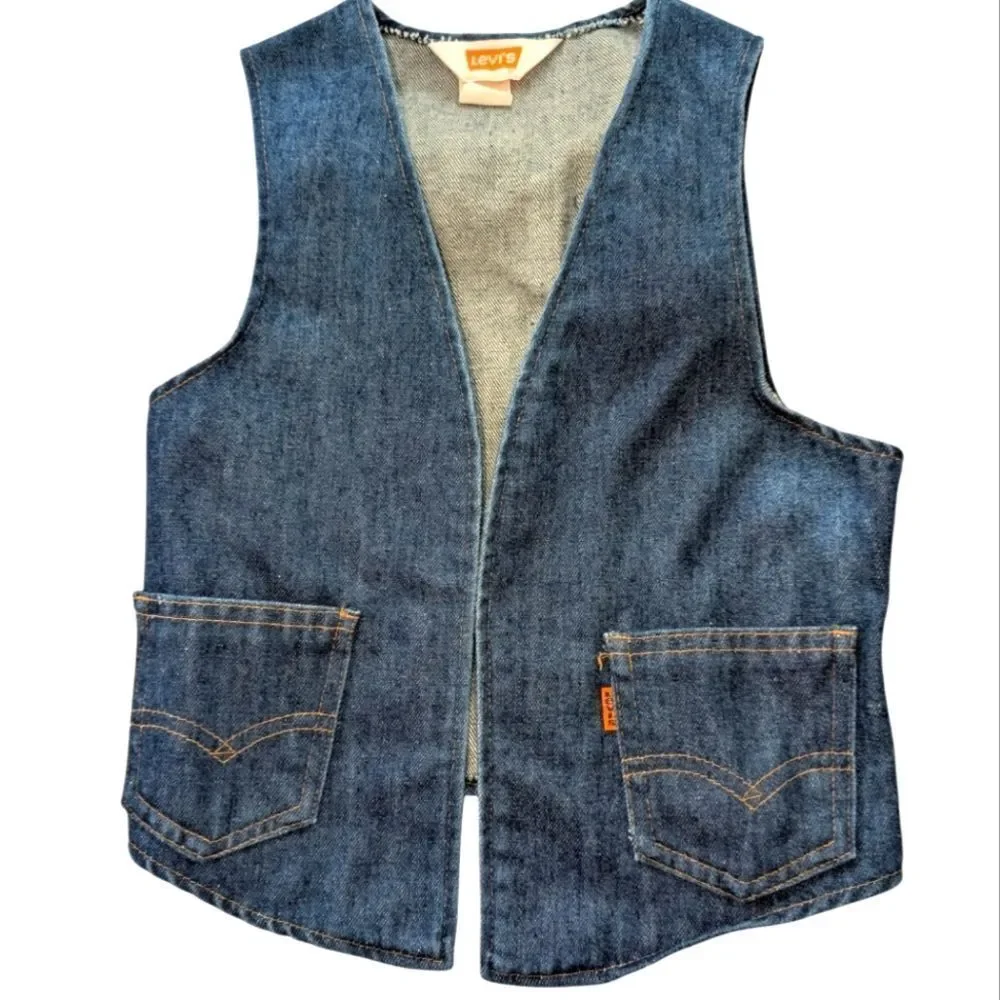 Levi's vintage kids denim vest jacket